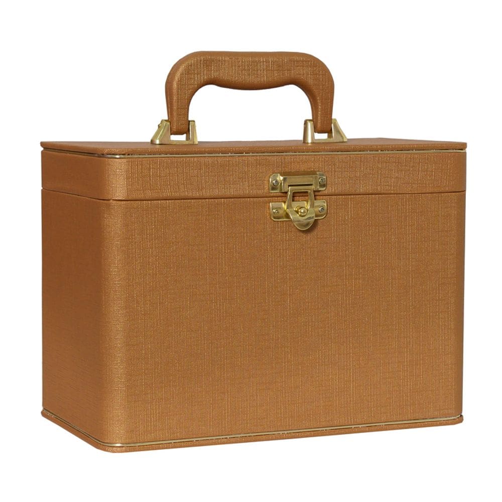 Maleta Box 240 fotos 15x21 com 4 Álbuns Fotográficos LINHO OURO Luxo Bodas de Ouro