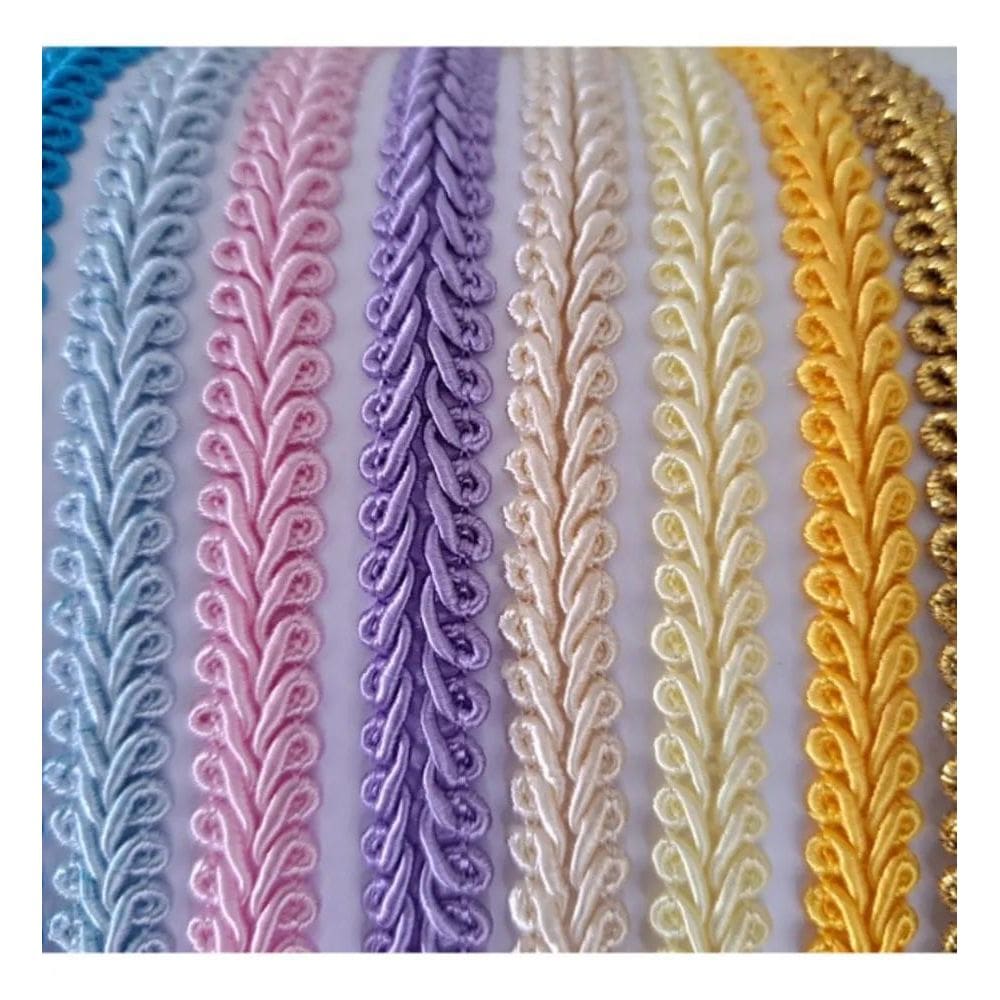 2X Passamanaria 7095 9 Mm 10 Metros Artesanato Várias Core