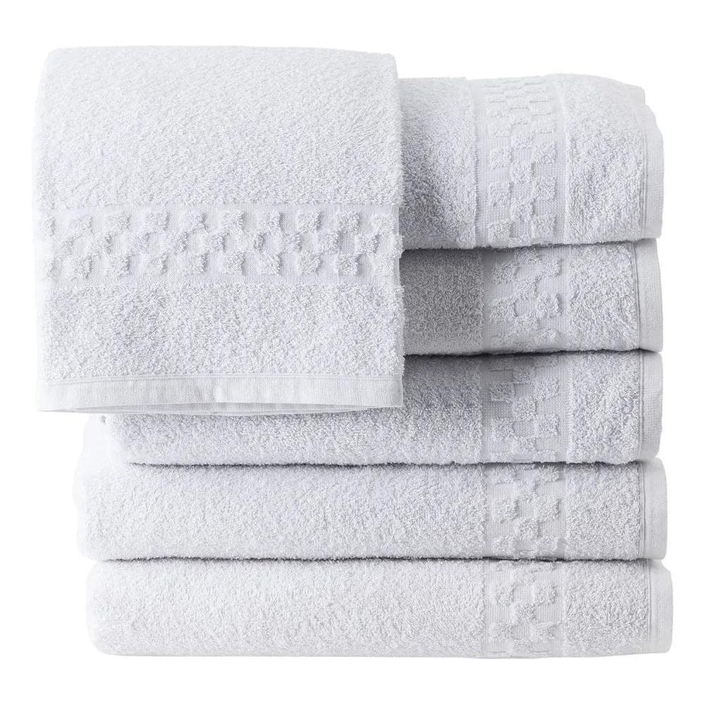 2X Toalha De Banho Branco Hotel Pousada.