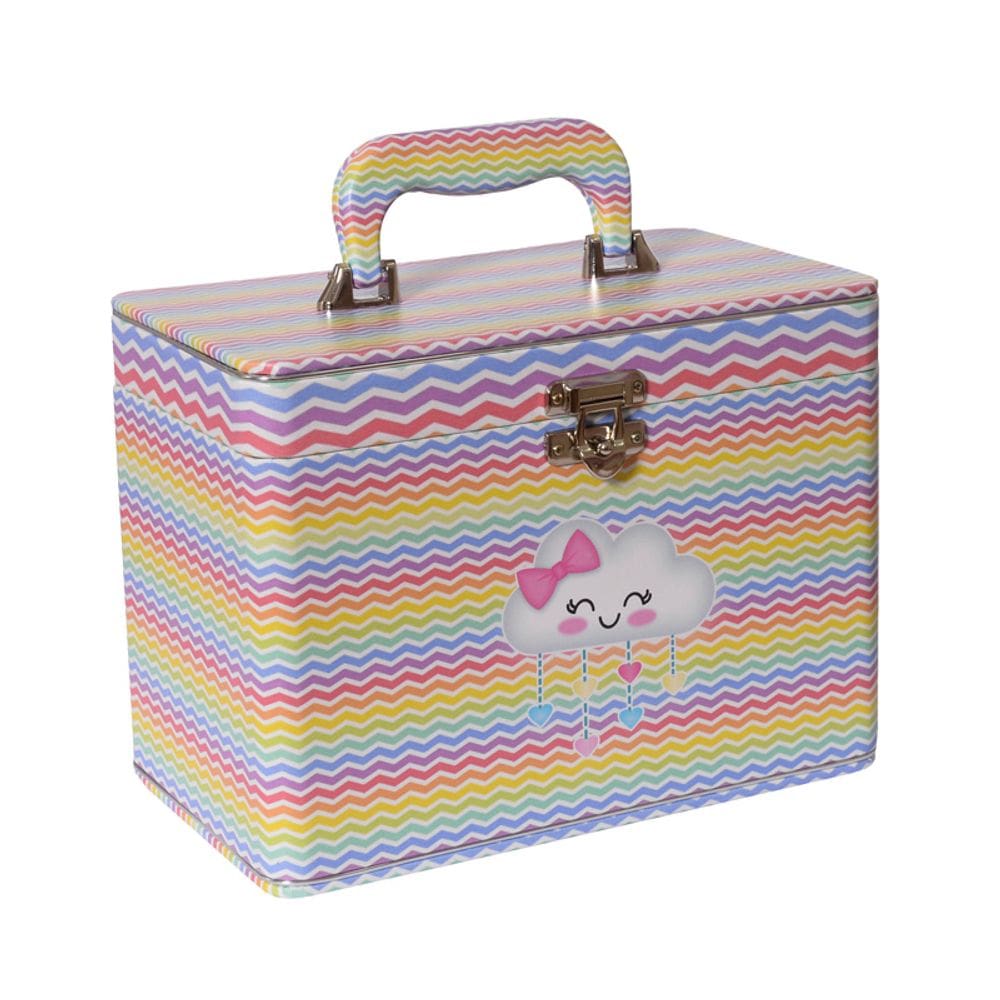 Maleta Box 240 fotos 15x21 com 4 Álbuns Fotográficos CHUVA DE AMOR COLORIDO Bebê Nuvem