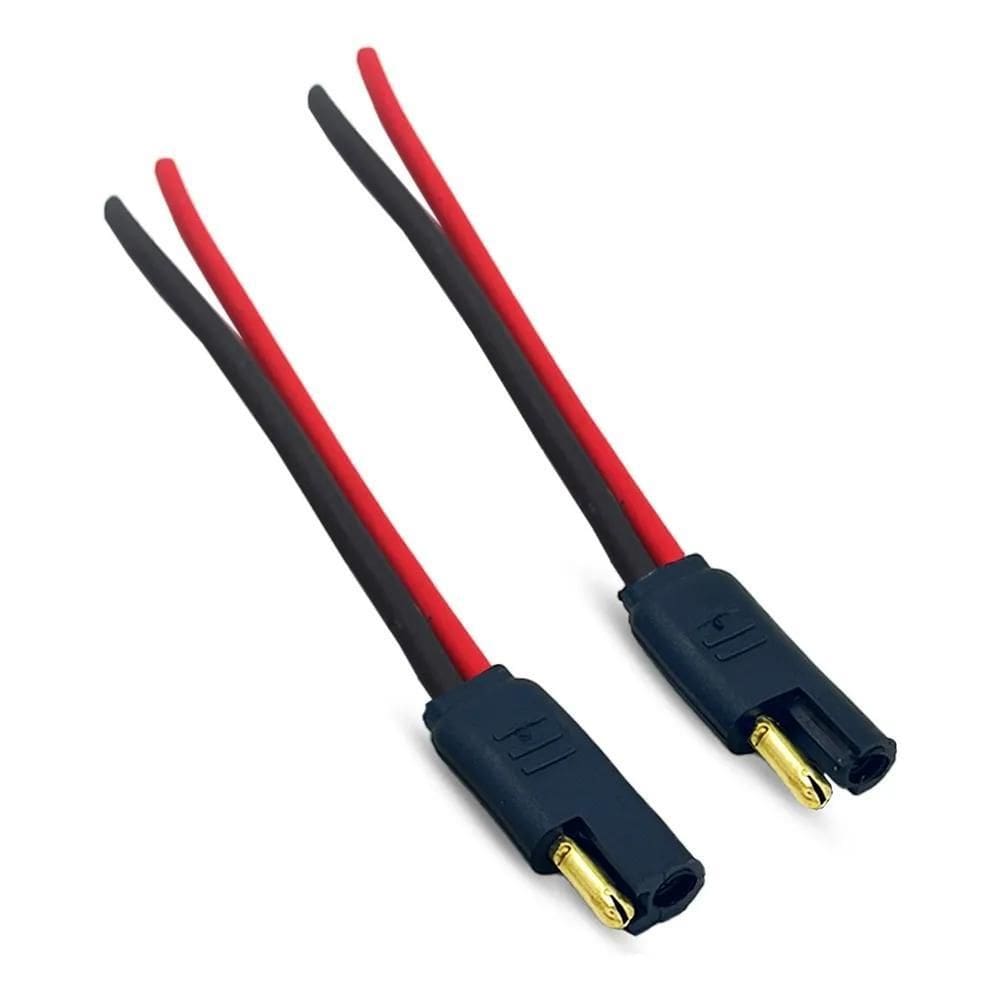 Kit 5 Conector 2 Vias Reforçado Com Fio 4 Mm Plug Para Caixa