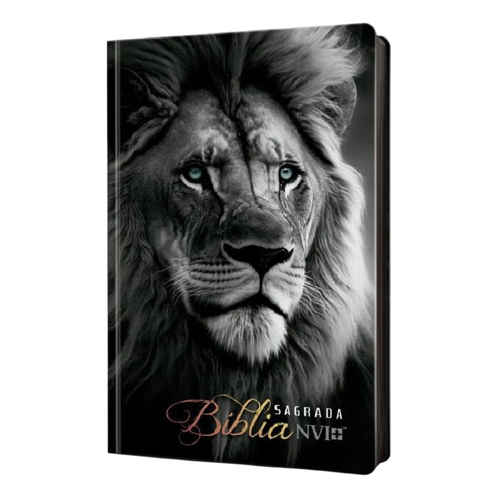 2X Bíblia Sagrada Leão Soberano Capa Dura Nvi Palavras D