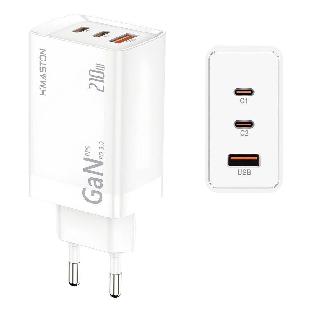 Fonte Carregador 210W 2 Tipo C+A Gan Celulares Universal