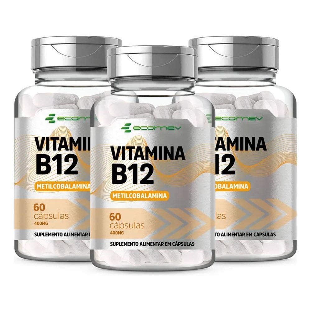 2X 3X Vitamina B12 Metilcobalamina   Forma Ativa   414%Vd 18