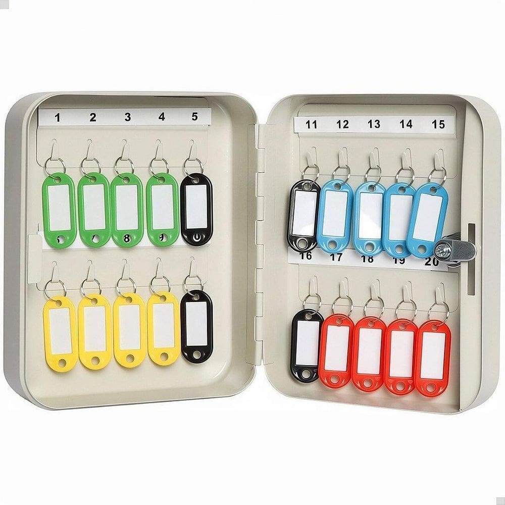 Cofre Porta Chaves De Aço 20 Posições Com Fechadura