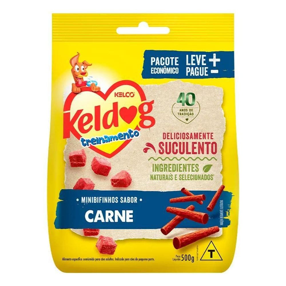 2X Bifinho Para Cães Keldog Carne 500G Kelco