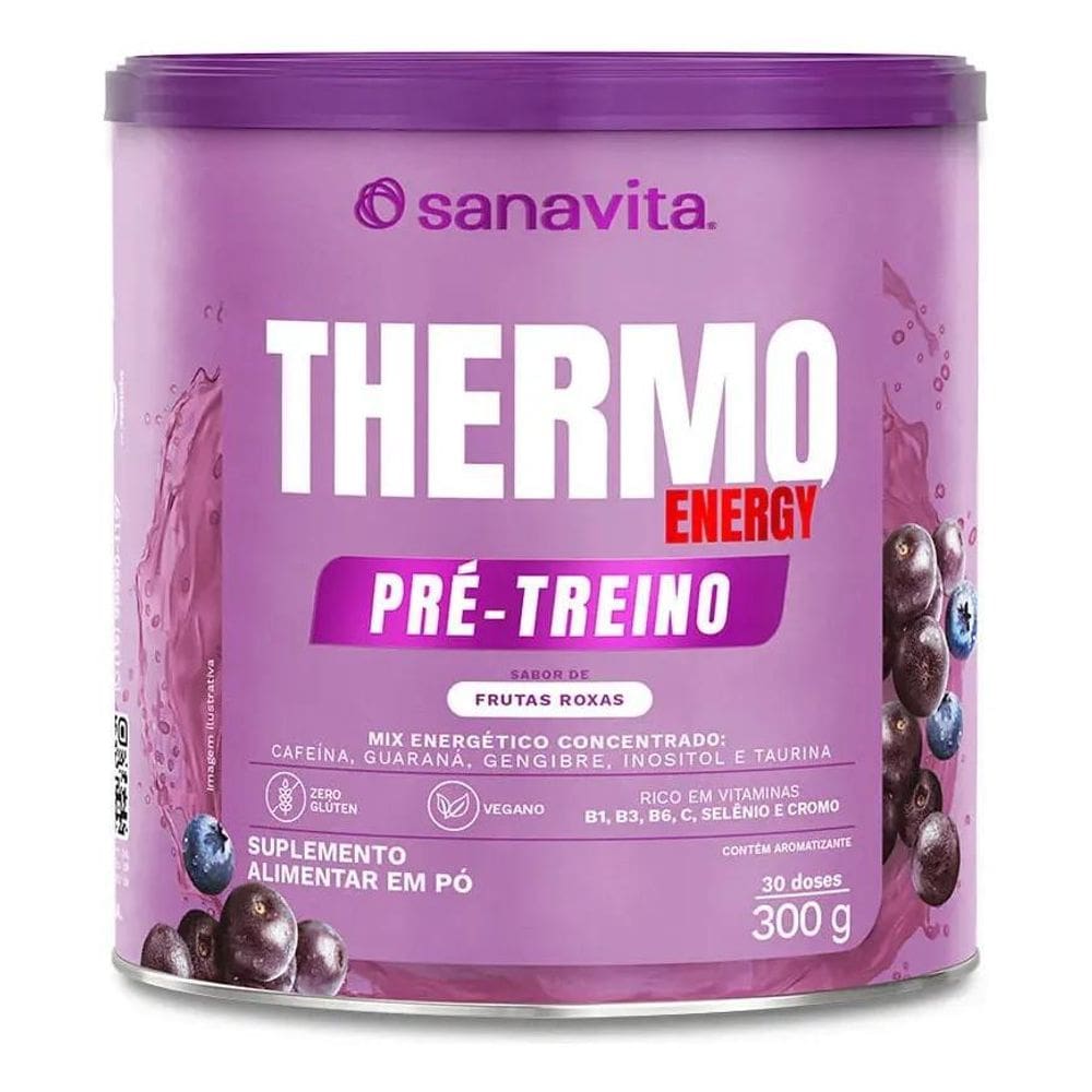 2X Thermo Energy Sanavita Termogênico - Frutas Roxas - 300G