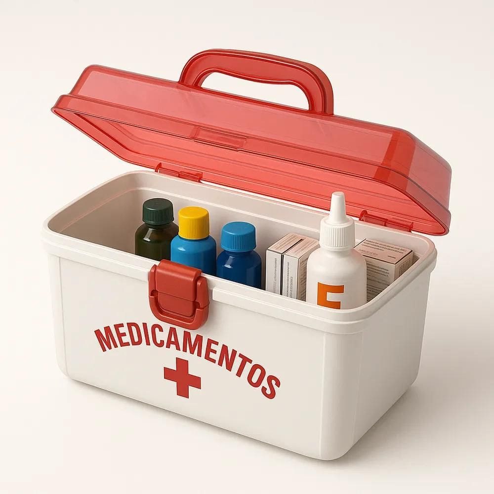 2X Maleta Caixa De Medicamentos Primeiros Socorros Média Nit