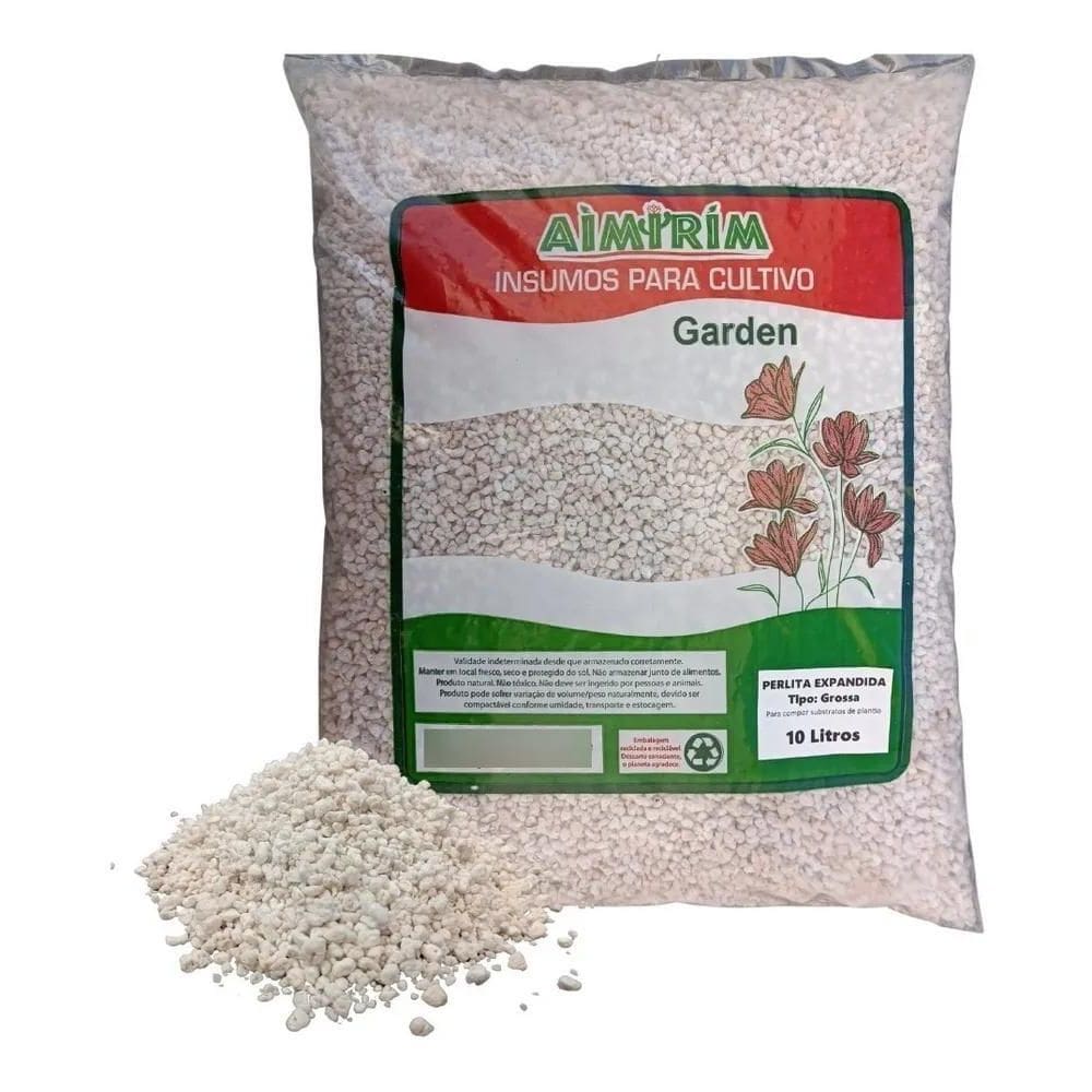 2X Perlita Expandida 10 Litros - Grow Cultivo - Grossa