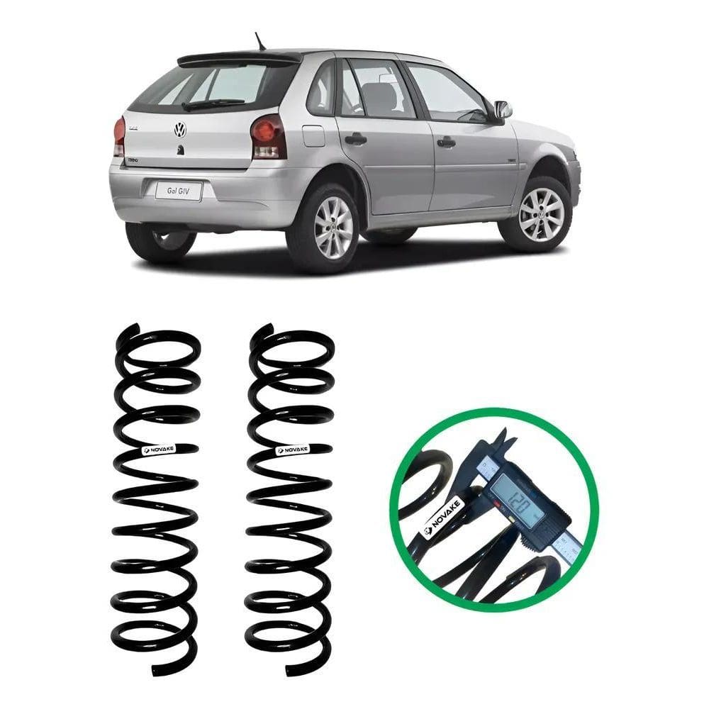2X Par Molas Traseiras Reforçadas Gnv Gol G4 2010