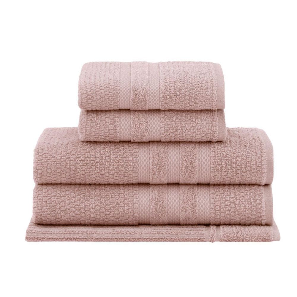 Jogo De Banho Buddemeyer 05 Peças Vanilla Algodão Rosa Velve