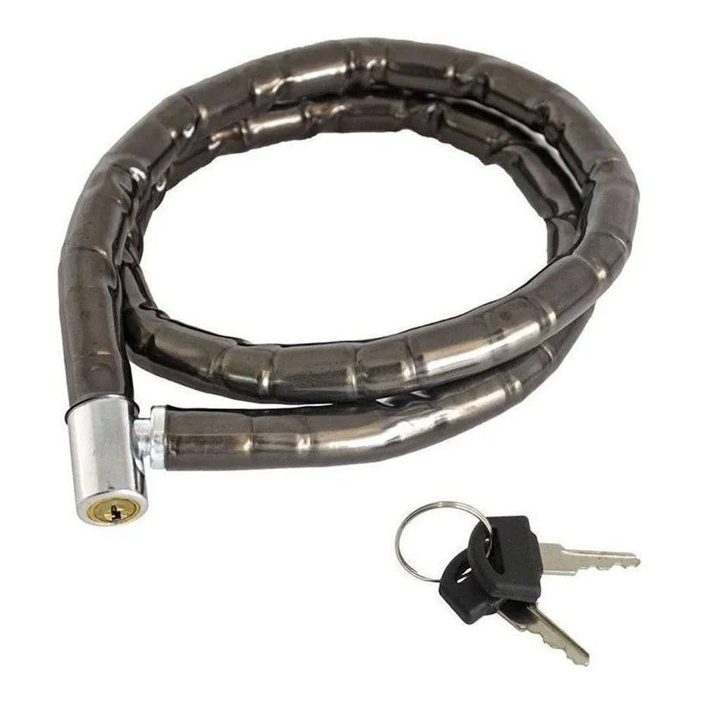 2X Cadeado Grosso Corrente Trava Bike Moto Chave 18Mm X 1 Me
