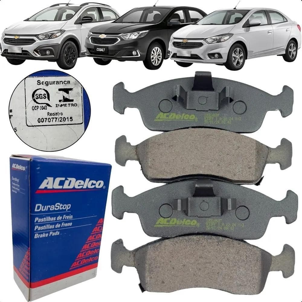 2X Jogo Pastilhas Freio Dianteiro  Onix Prisma Cobal