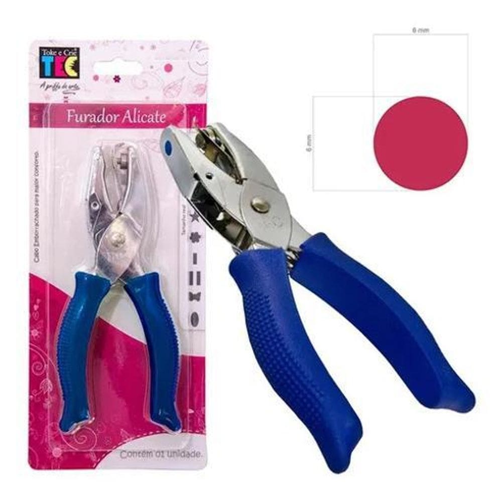 2X Furador Alicate Circulo 6Mm - Toke E Crie