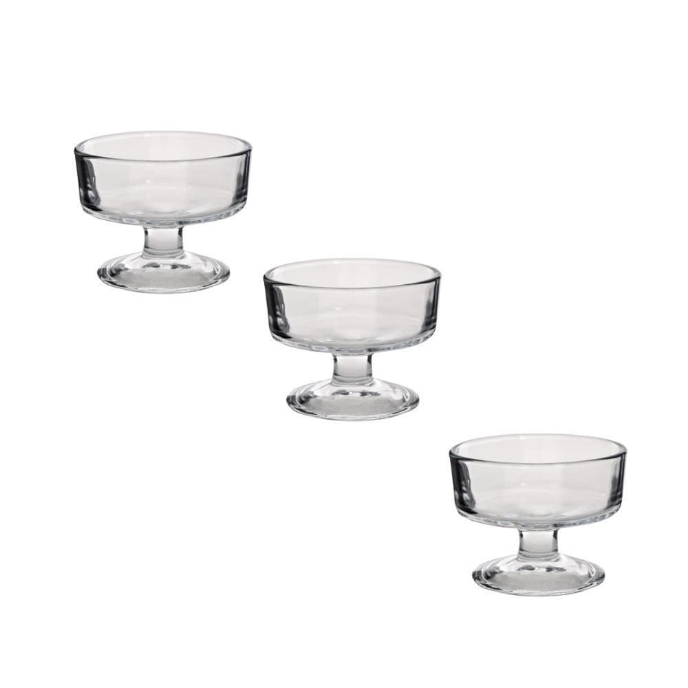 Taças de Vidro Tulip para Sobremesa - Wincy  3 Unidades