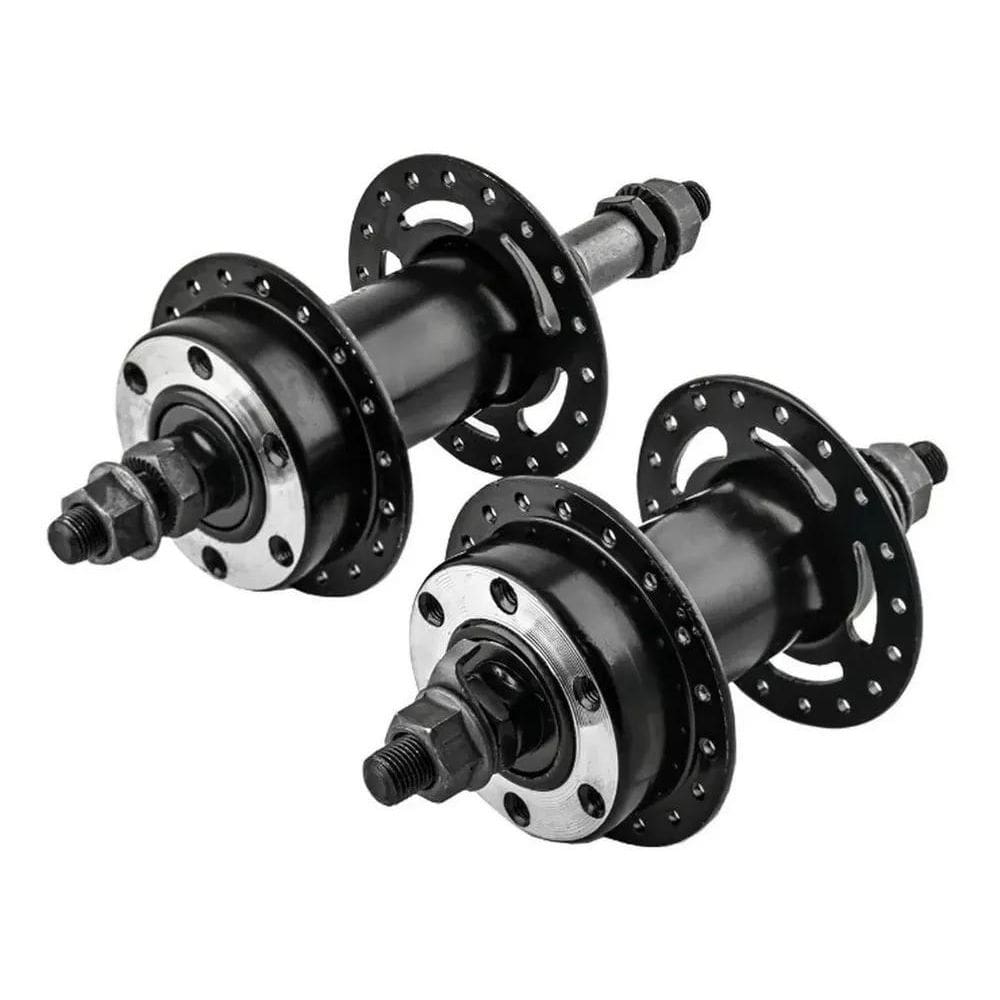 2X Par De Cubos Freio A Disco Aço Rosca 36 Furos Bike Bicicl