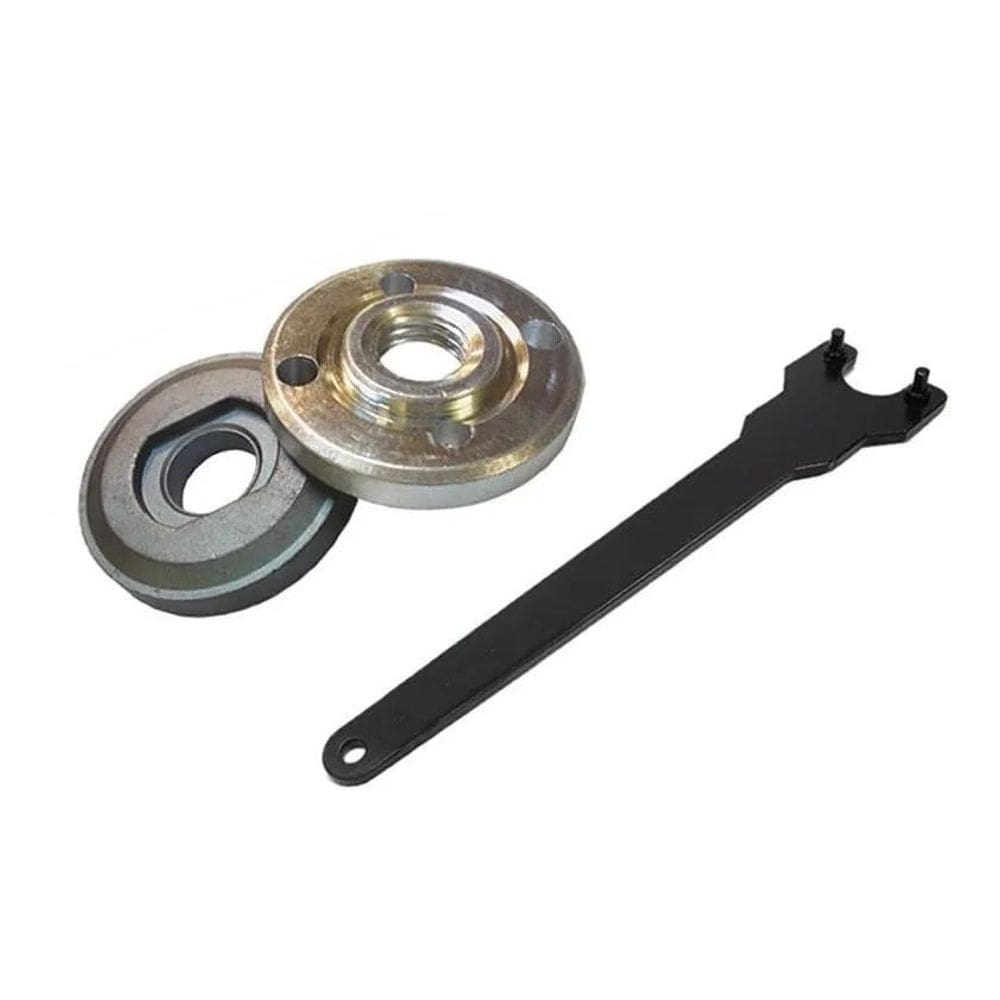 2X Porca Com Flange E Chave Para Esmerilhadeiras Diversas