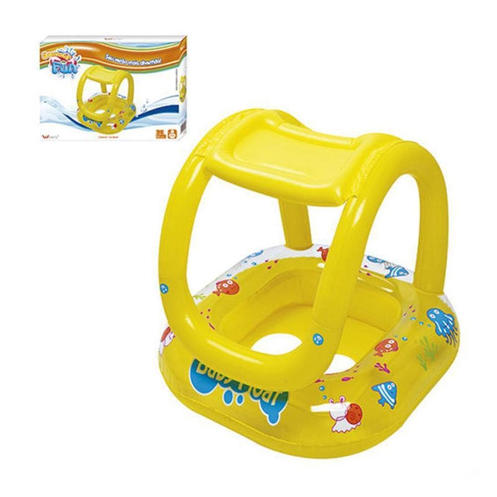 Boia Inflável com Assento Tipo Fralda e Cobertura - Wellmix
