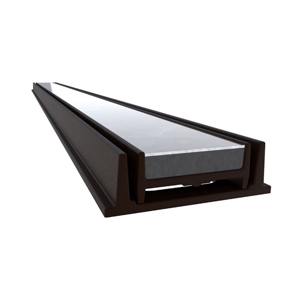 Grelha Oculta Piscina Piso Rebaixo Invisível Marrom 100x8cm