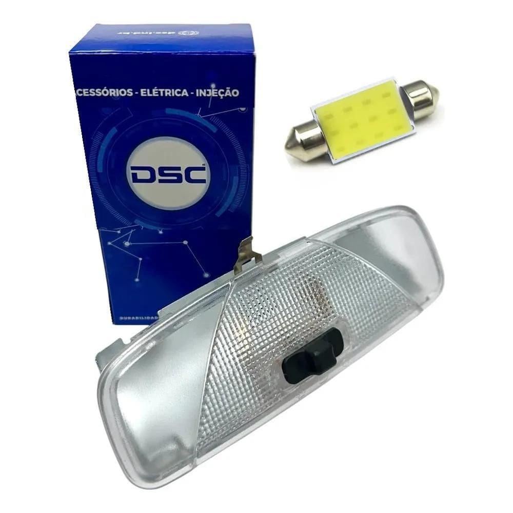 2X Lanterna Interna Teto Fiesta Ecosport Courier + Lampada L