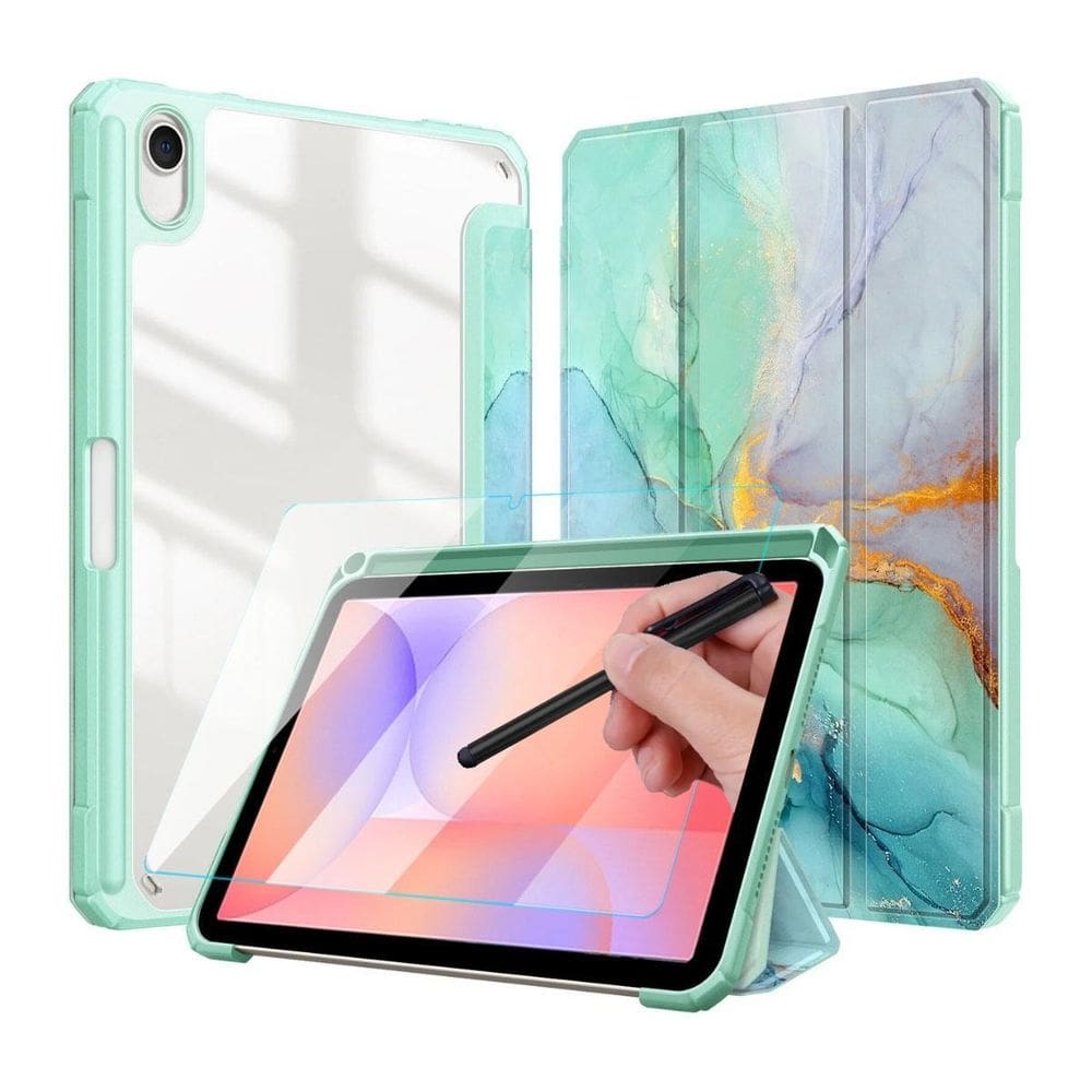 Capa Mármore Para Samsung S10 Lite 10.9 X400 + Vidro +Caneta