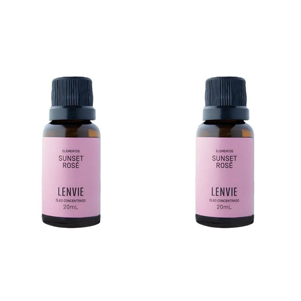 Kit 02 óleos Concentrado Sunset Rosé 20ml Lenvie