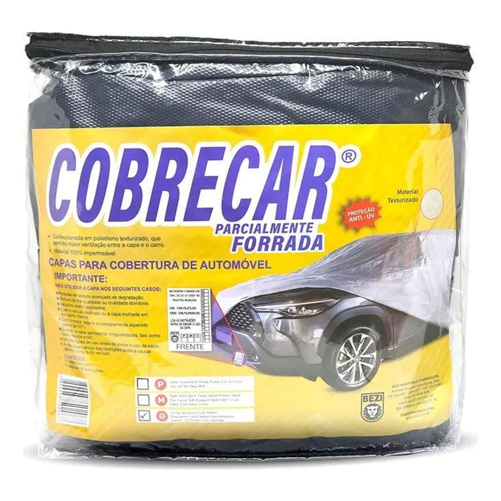 2X Capa De Cobrir Carro Cobrecar Parcialmente Forrada - G