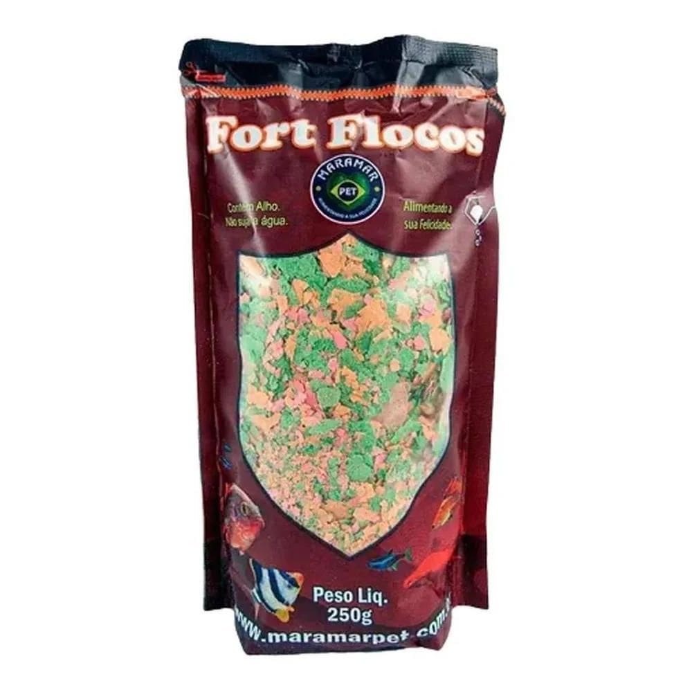 2X Ração Para Peixe Fort Flocos 250G Maramar Alimento Comple