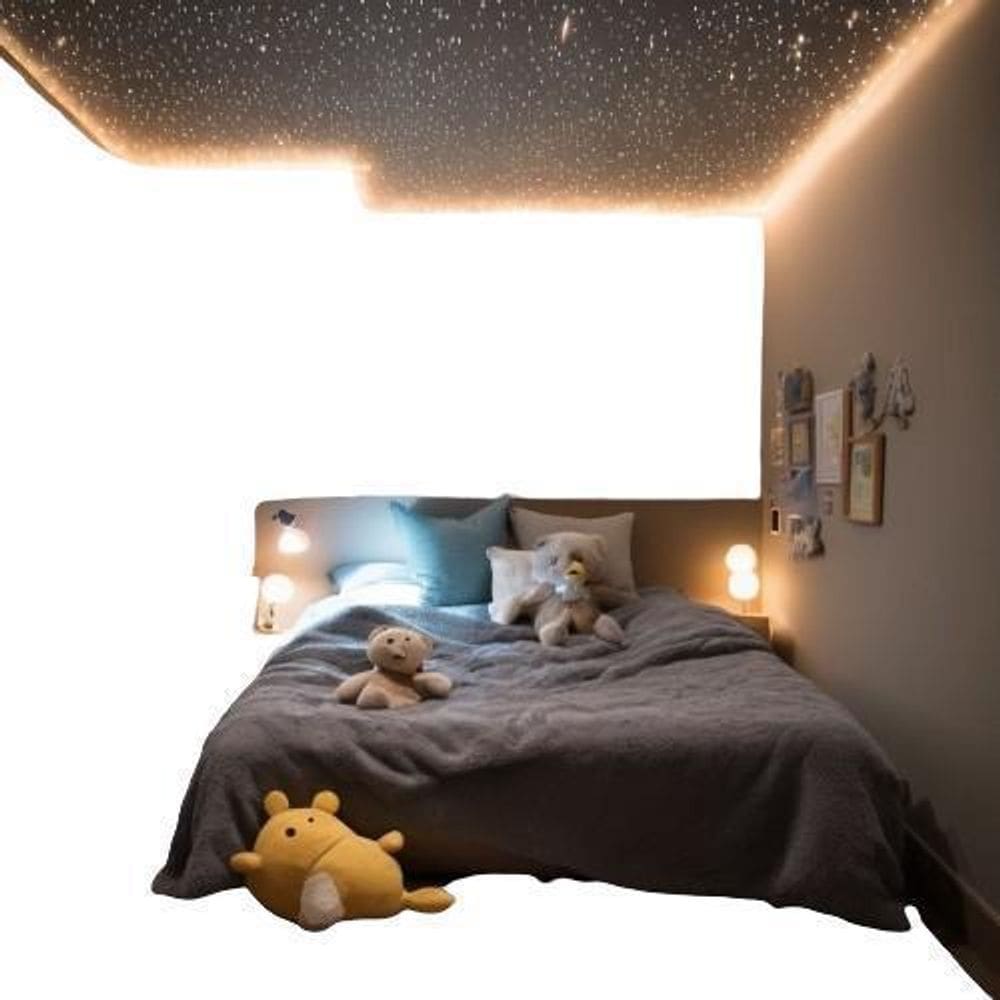 Teto Estrelado Iluminação  Branco Fibra Ótica 50 Pts