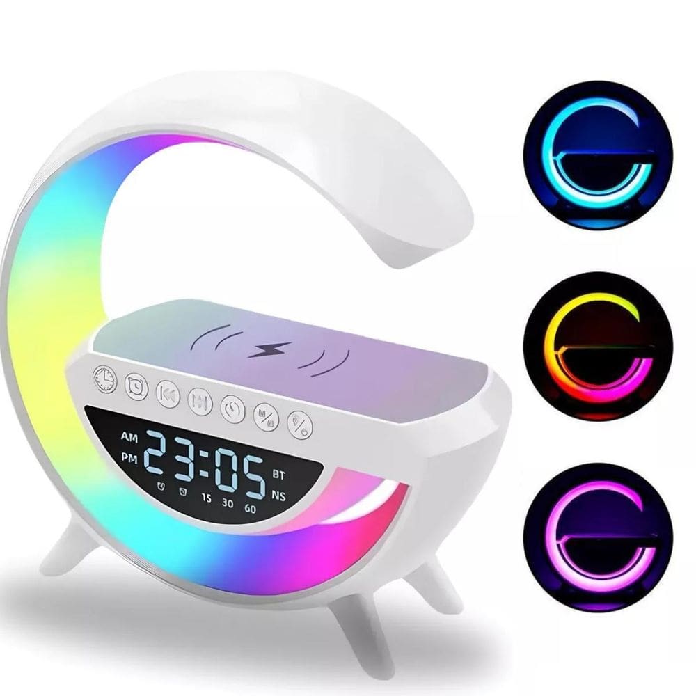 Luminária G Speaker Carregador Indução Som Alta Perf.