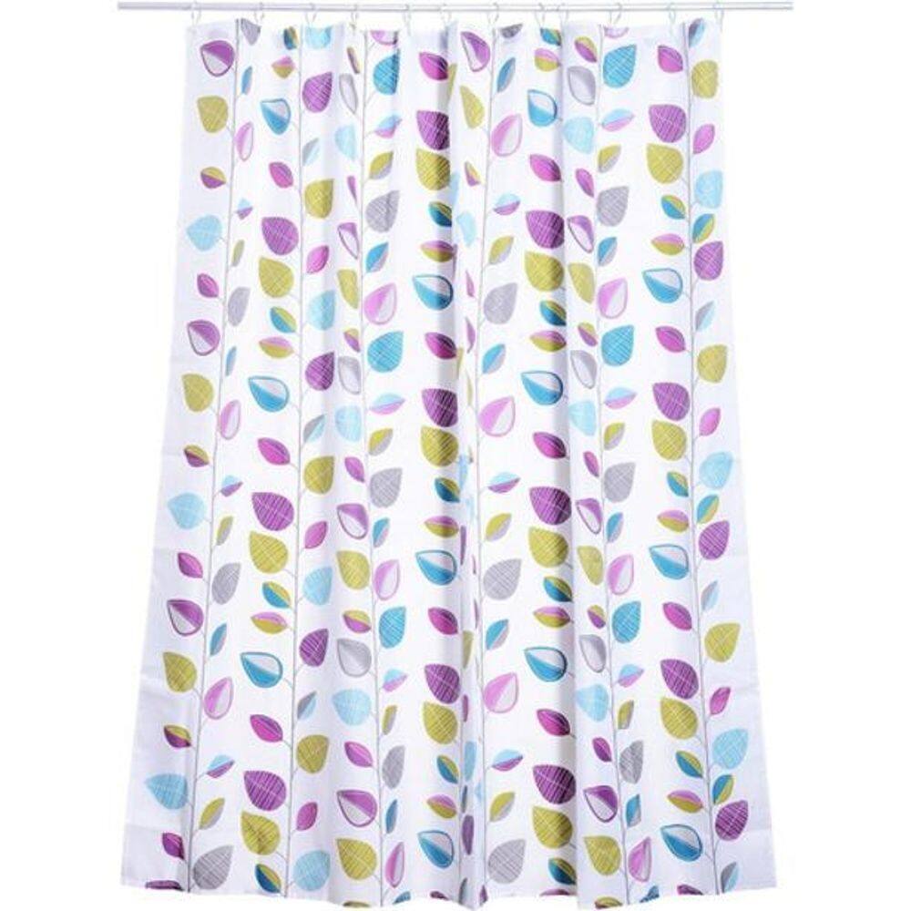 Cortina De Banho Folhas Coloridas 180X180 Cm
