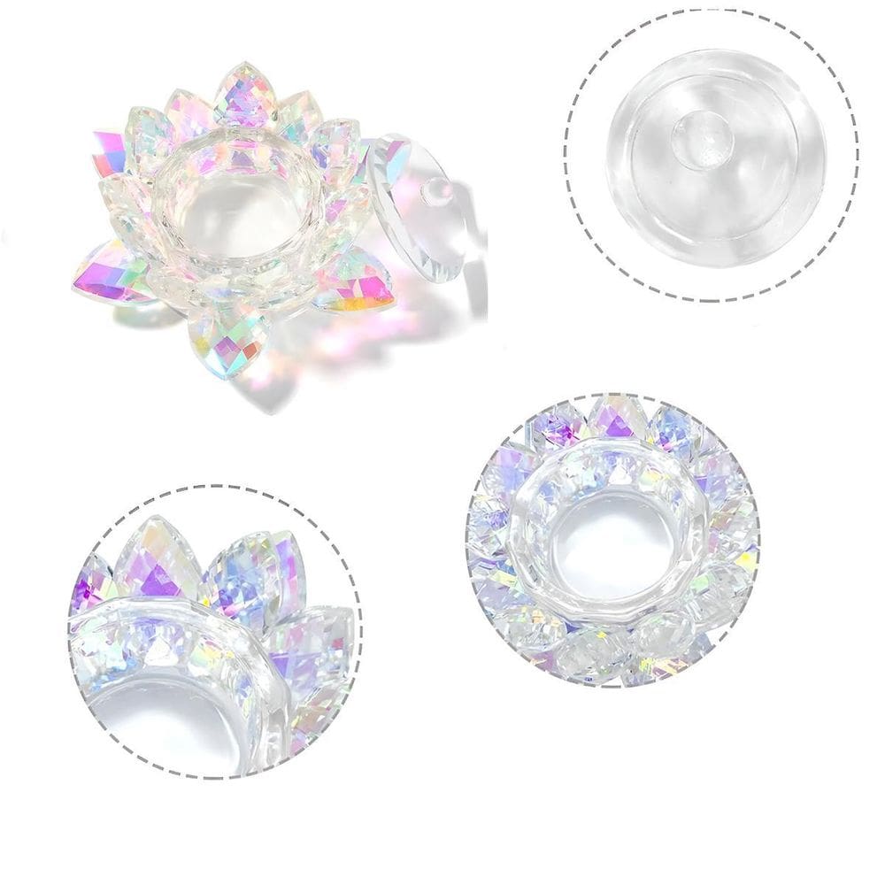 Potinho De Vidro Formato Flor De Lótus Forma Recipiente