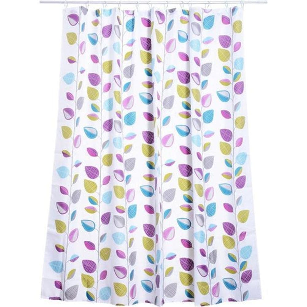 Cortina De Banho Folhas Coloridas 180X180 Cm