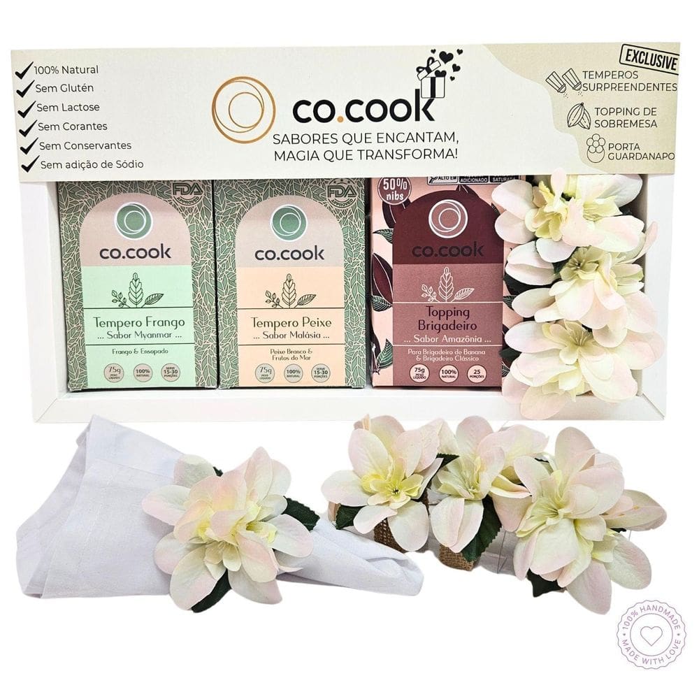 Cocook Kit Presente 2 Temperos Frango E Peixe 1 Topping