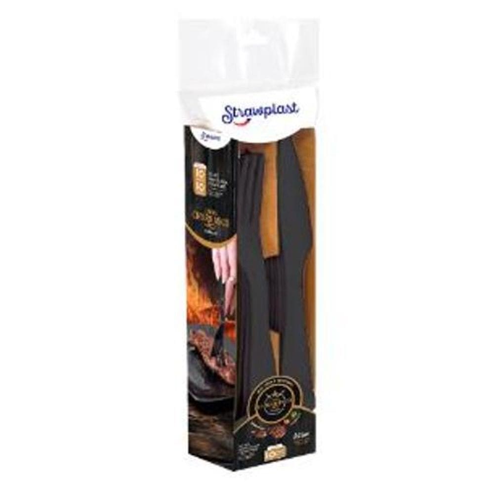 Kit Churrasco Premium - Pacote Com 10 Garfos E Facas