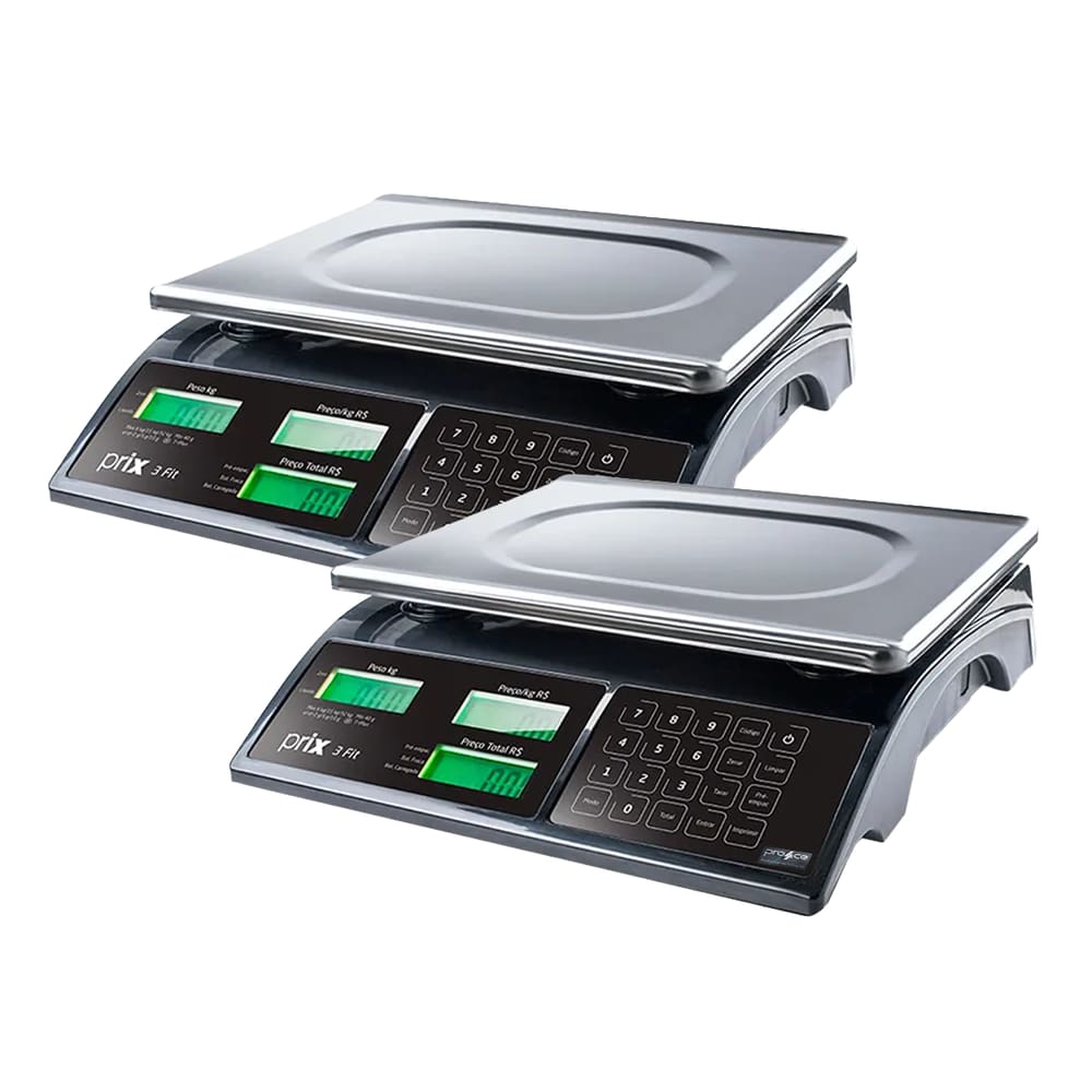 Kit 02 Unidades Balança Digital Toledo Prix 3 Fit 32KG Bivolt
