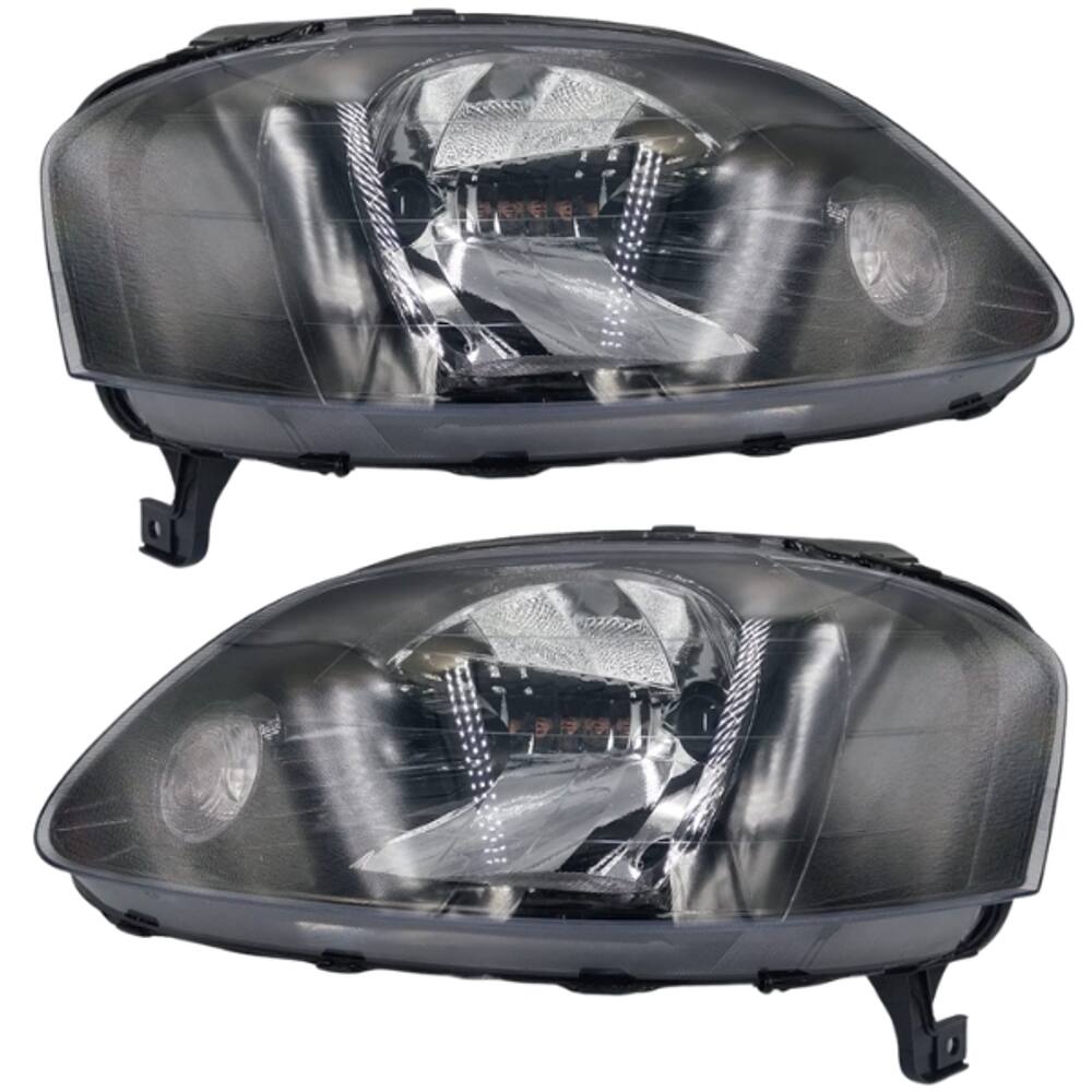 Par Farol Fox 03 04 05 06 07 Mascara Negra Foco Simples