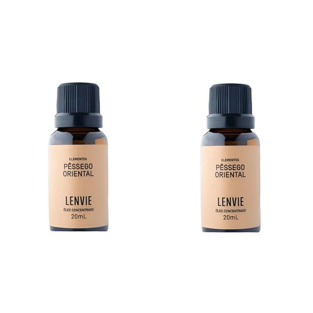 Kit 02 óleos Concentrado Pêssego Oriental 20ml Lenvie