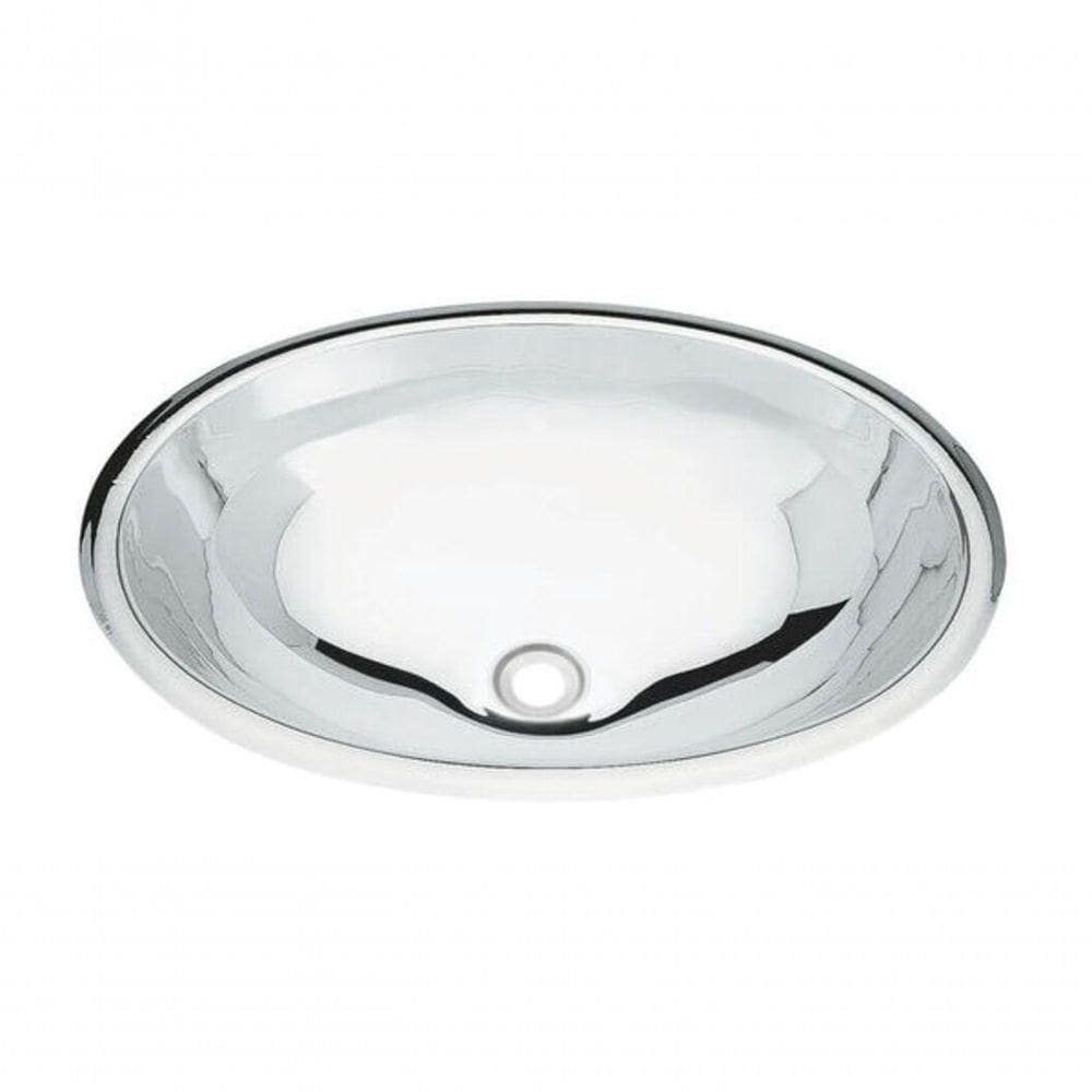 Cuba Para Lavabo Oval Tramontina Em Aço Inox Alto Brilho 36x26cm