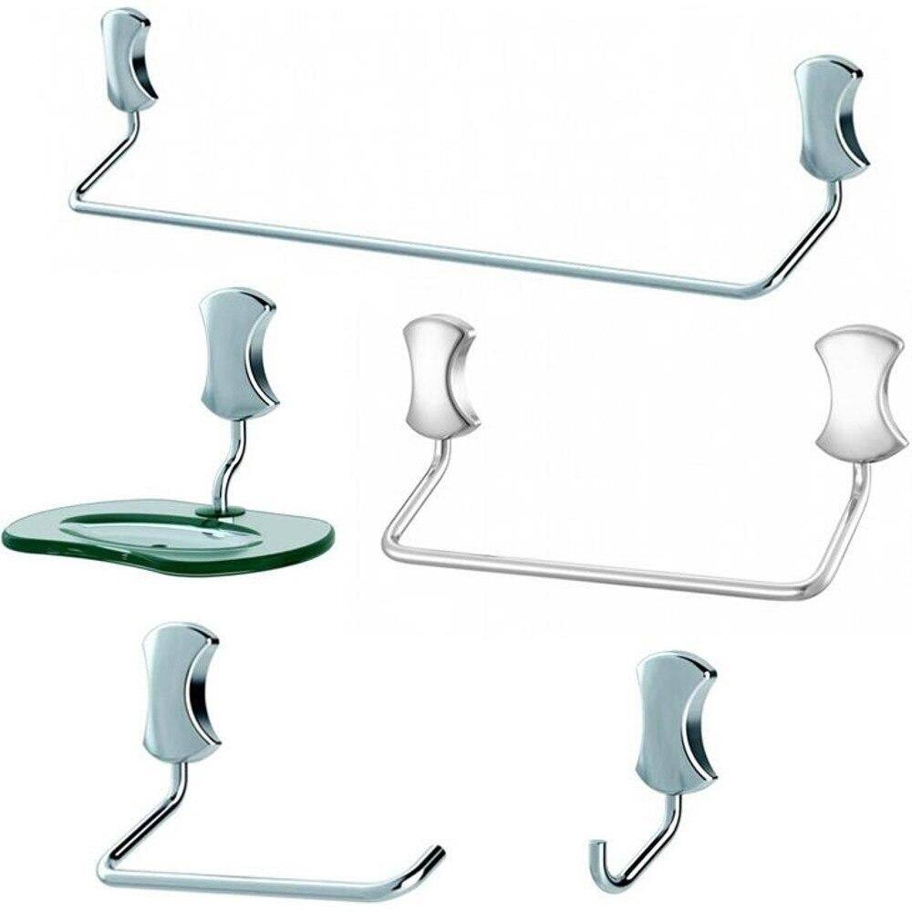 Jogo de Acessórios para Banheiro Meber Clic, 5 Peças, Cromado