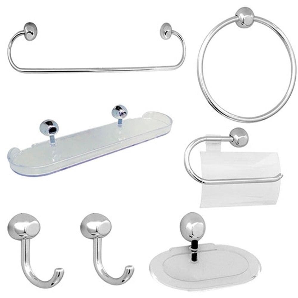 Jogo de Acessórios para Banheiro Japi, 7 peças, Cromado