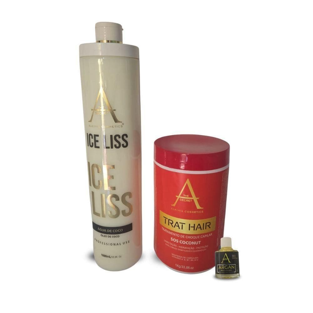 Kit Prog Iceliss Coco + Máscara + Óleo De Argan Alkimia