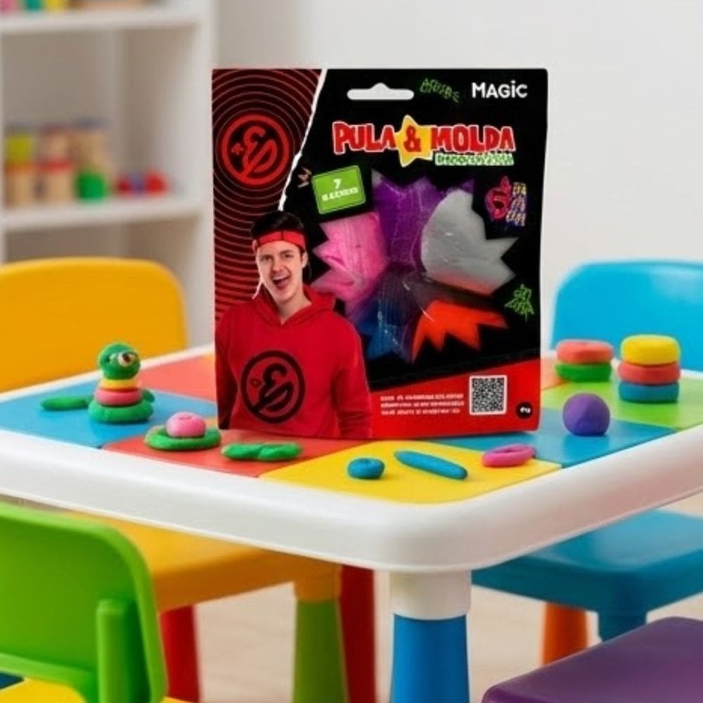Massa de E.V.A Magic Pula & Molda Enaldinho 7 Cores 70g