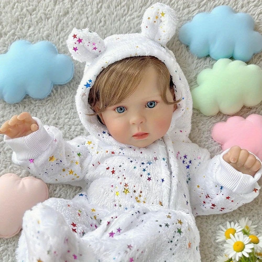 Muñeca Reborn Bebé GUESSBELLY 50cm con Piel Pintada en 3D para Niñas