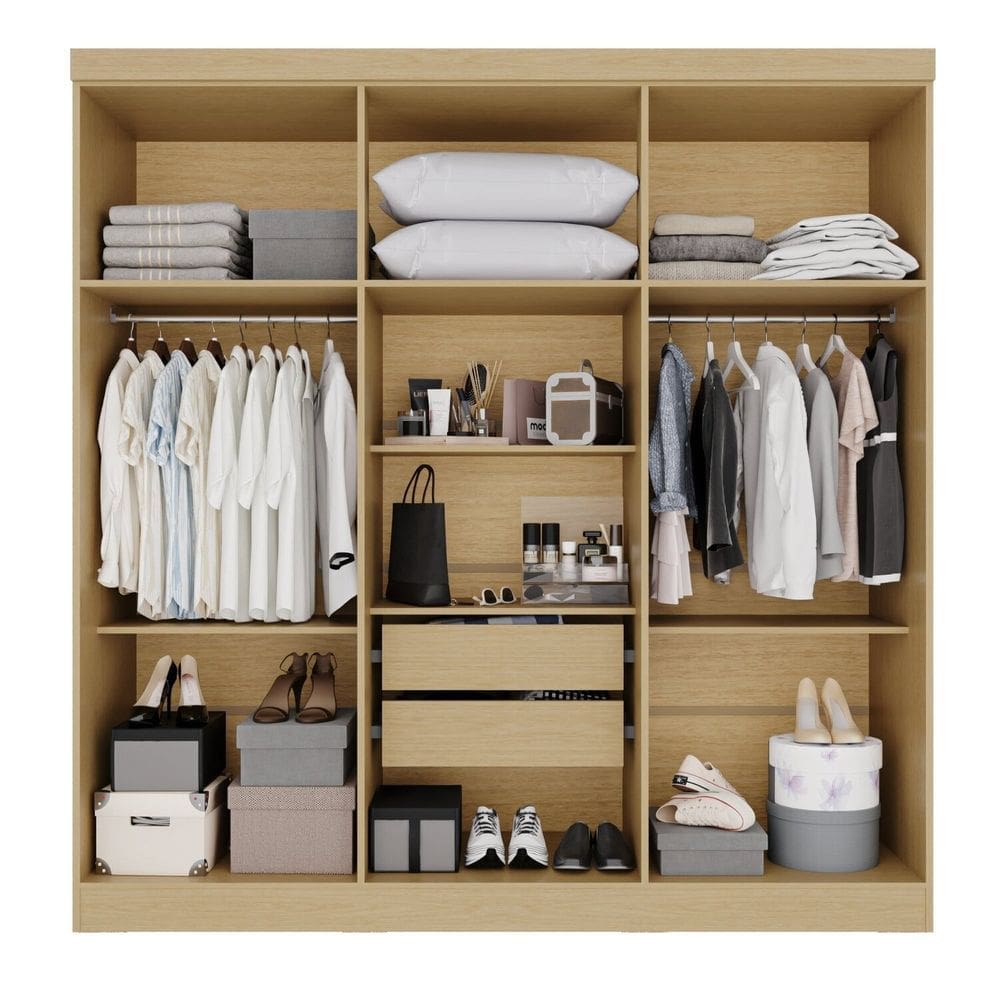 Guarda-roupa Casal com Espelho 6 Portas 2 Gavetas França | Casas Bahia
