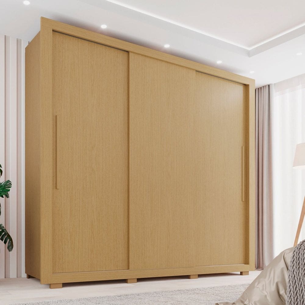 Guarda-roupa Casal 3 Portas 4 Gavetas Costa Rica Jequitiba