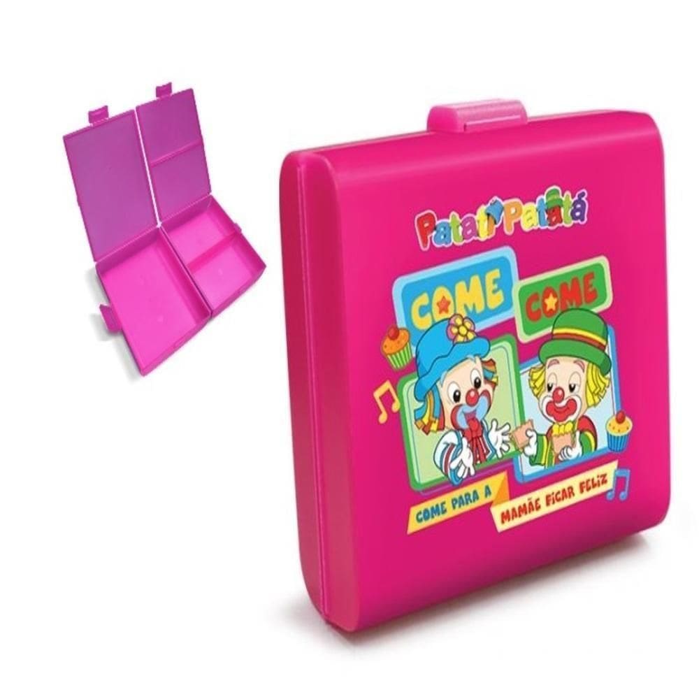 Lancheira Escolar Infantil Patati Patata Marmita 3 Divisorias Meninas Pote Duplo Passeio Com