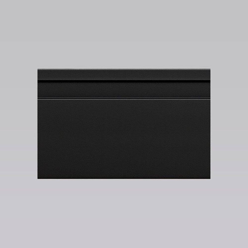 Kit 10m Linear Rodapé Pvc Edge Preto Frisado 10cm X 15mm X 2m Preto