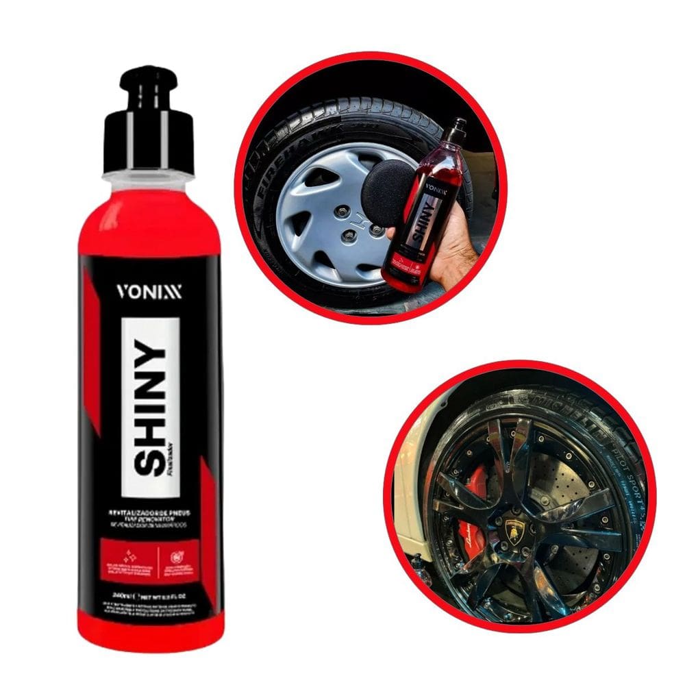 Shiny Vonixx 240ml Selante de Pneu Brilho Molhado