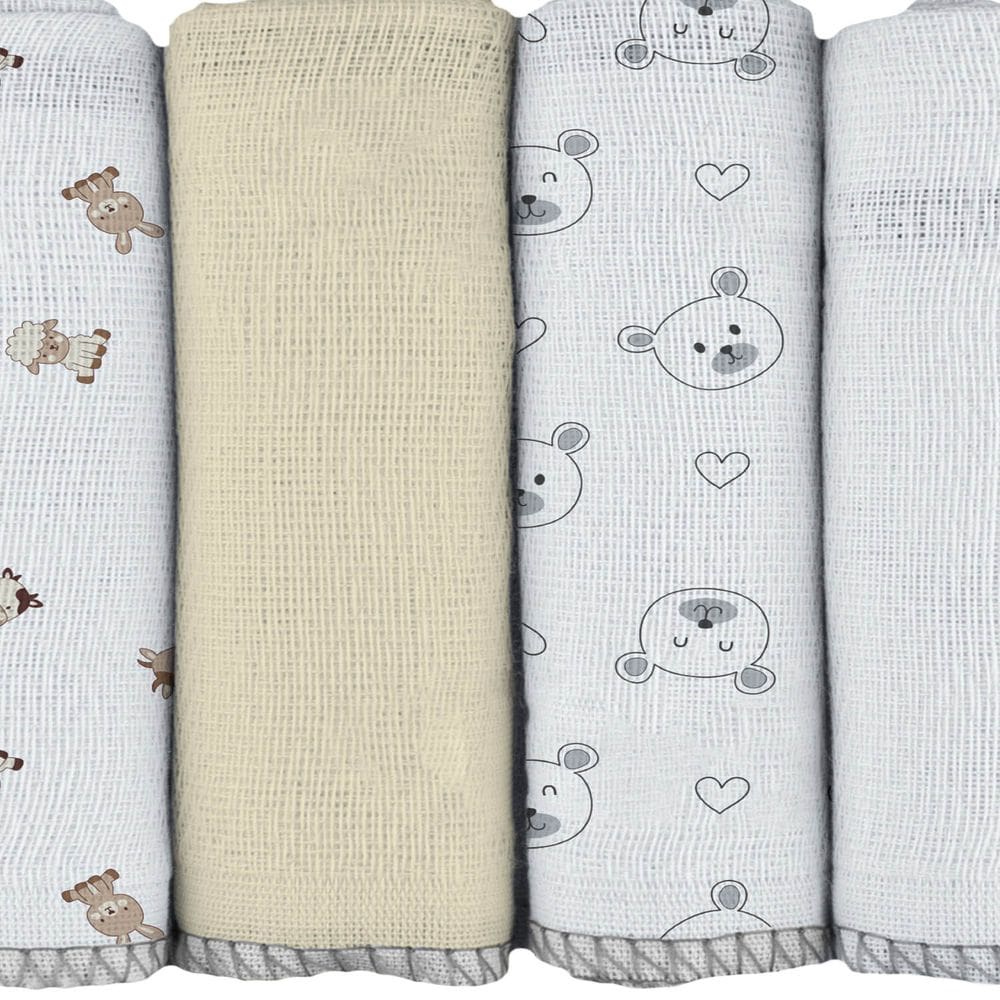 Pano de Boca para Bebê 34 cm x 34 cm Bublim